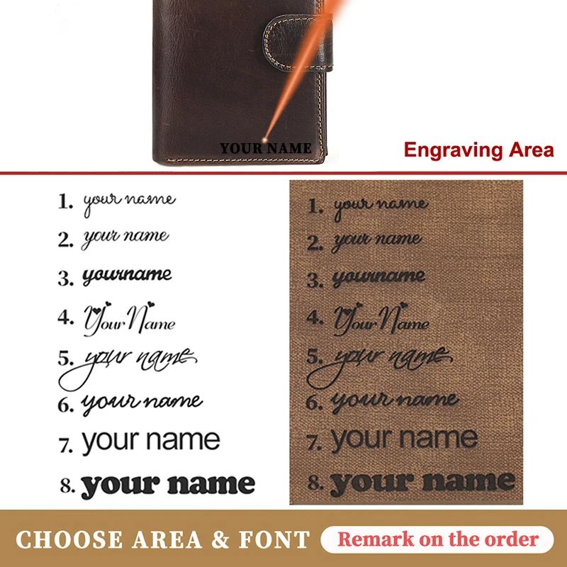 Custom Engraving Name Wallet Men Short Retro Top Layer Cowhide Wallets Men Fashion High Quality Card Holder Coin Pocket Purse