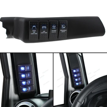 

1xLeft Side A-Pillar Rocker Switch Pod Panel Trim For Jeep Wrangler JK 11-2018