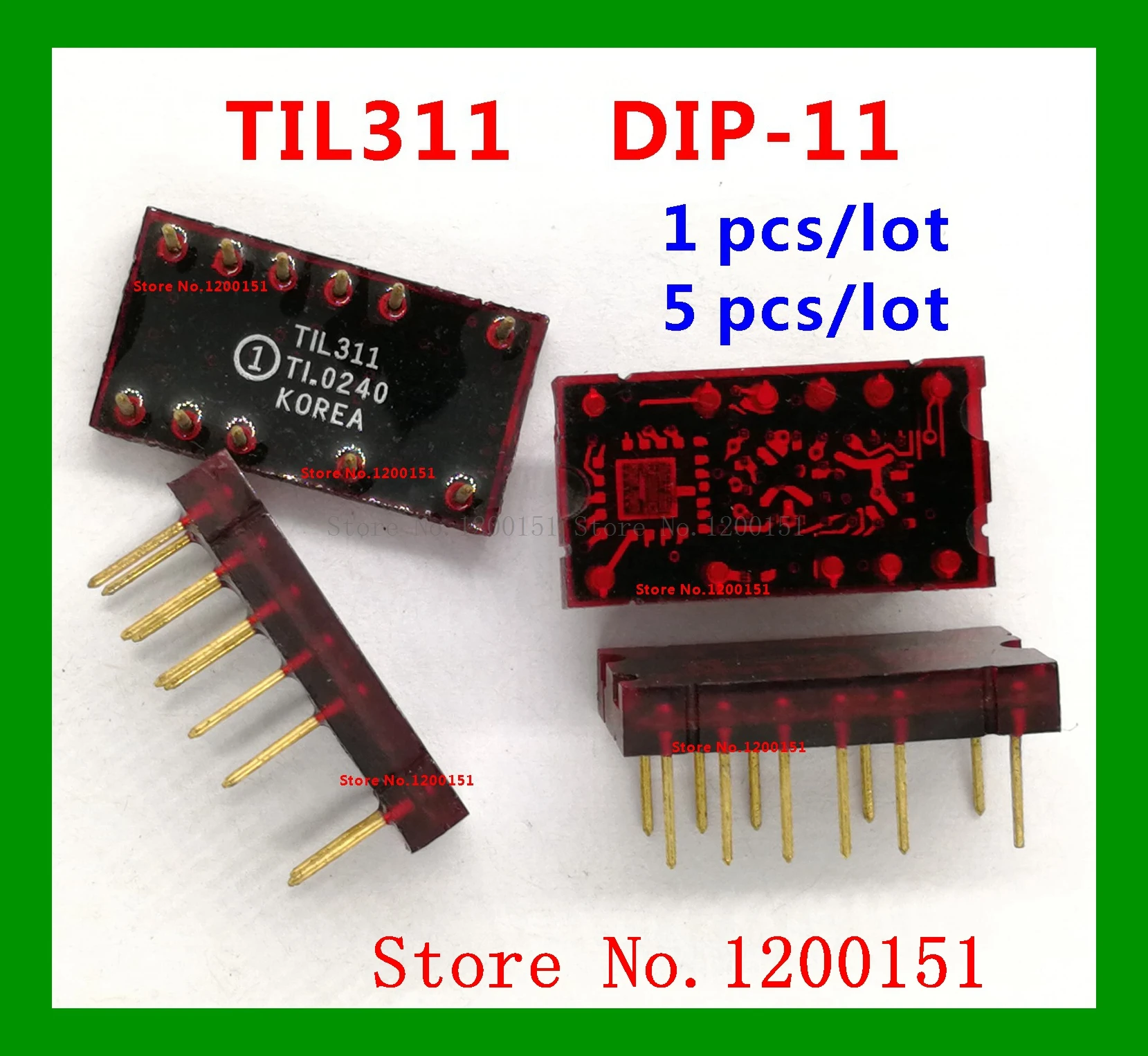 Pantalla HEXADECIMAL TIL311, encapsulación DIP 11 con T1L311|Circuitos ...