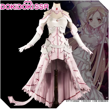 

DokiDoki-SSR Anime Sword Art Online Yuuki Asuna Cosplay SAO Women Girl Dress Costume Sword Art Online Cosplay Asuna Costume Game