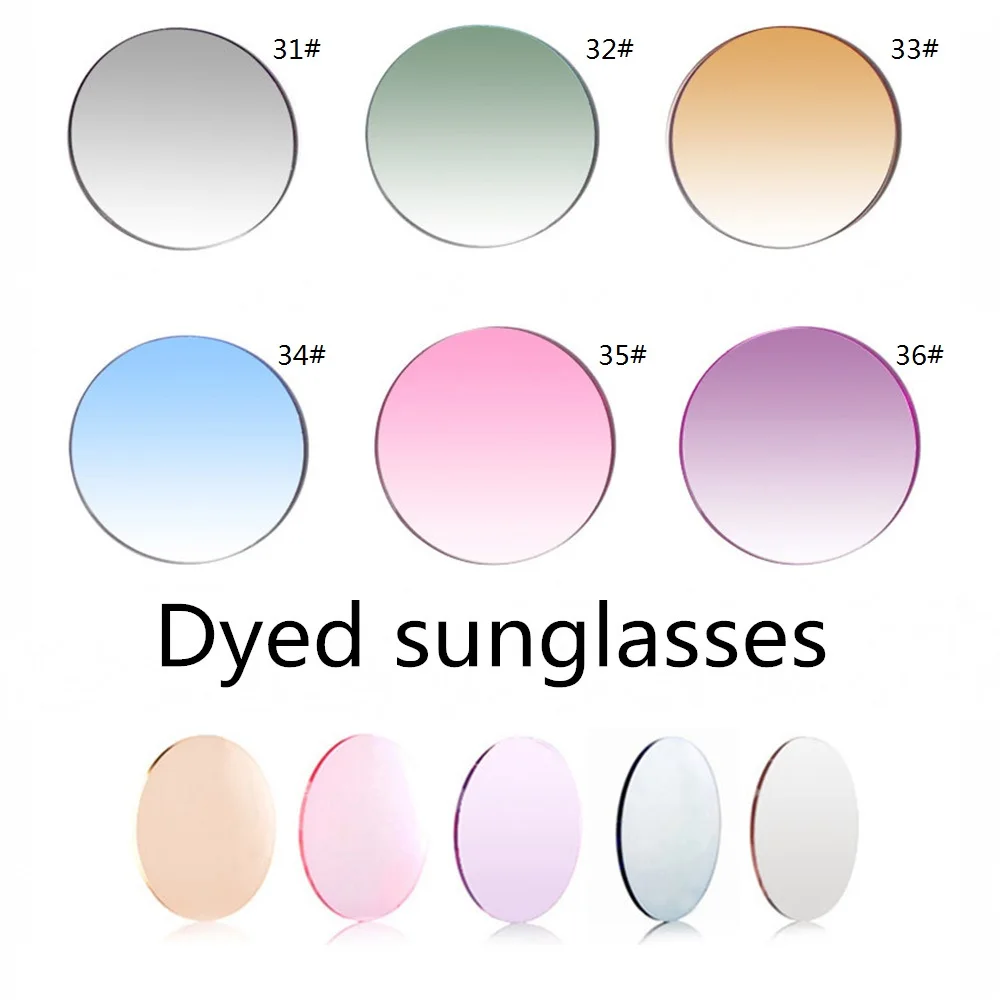 MR-8 4-fache Härte 1,56 1,61 1,67 getönte Linse Färbe gradienten farb gläser Sonnenbrille verschreibung pflicht ige optische Gleit sicht glas – Detail 8