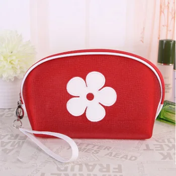 

1Pc Portable Cosmetic Bags Women's Toiletry Beauty Case Pouch Makeup Storage Box Shell Shaped Double layer Zipper Makeup Bag
