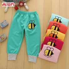 Детская одежда; коллекция года; сезон осень-зима; Новые товары; открытые брюки; брюки для малышей с изображением маленькой пчелы; закрывающие брюки