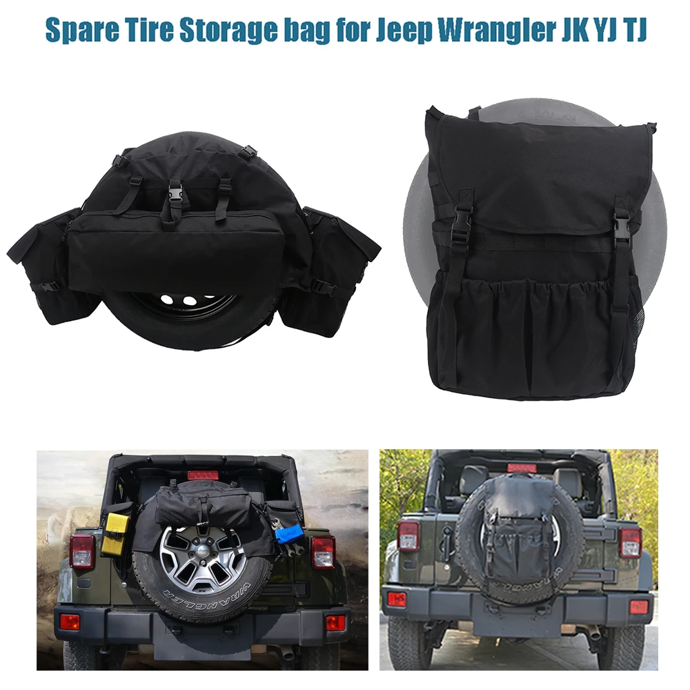 Spare Tire Storage Bag & Rear Trunk Cargo Bag For Jeep Wrangler JK 4