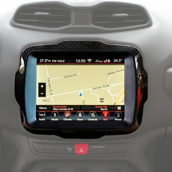 

Car Stereo Panel Cover Navigation GPS Decorative Trim for Jeep Renegade 2018 2019 Interior Accessories