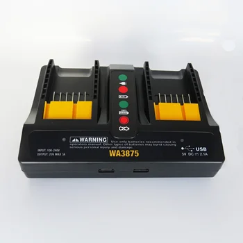 

Newest Li-ion Battery Charger for Worx 20V. WA3742 WA3732 WA3875 fast charging 3A with two USB port can charging for your phone