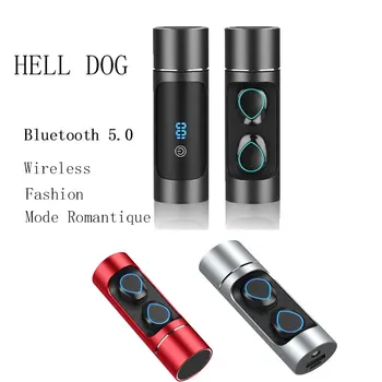 

TWS Earphone Mini Headset Wireless Bluetooth 5.0 HIFI Digital Display Big batter Charging Box 9D Stere Waterproof