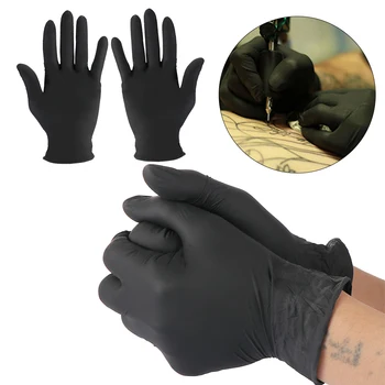

【in stock】1Pair Soft Rubber Disposable Protactive Gloves Black Latex Nitrile Mechanic Gloves Home Food Laboratory Cleaning Glove