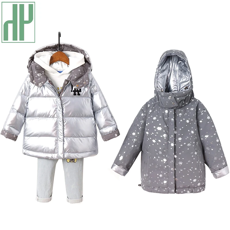 

HH New Fashion Children's Winter Jacket Boys and Girls Warm Natural Duck Down Hooded Coat Outerwear Clothes Parkas For Children