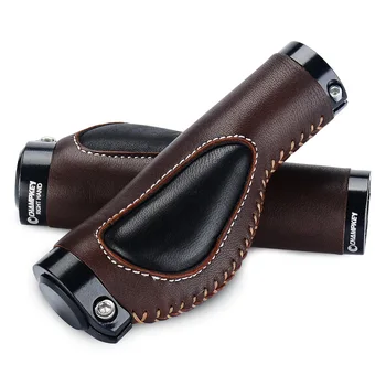

Bike Grip Shock-absorbing Non-slip Leather Aluminum Alloy Lock Mountain Bike Bicycle Cover Grip Swivel Bicycle Parts