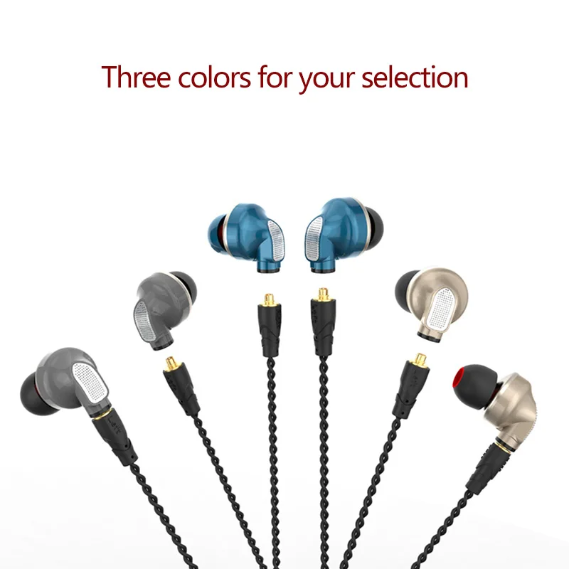 

SENFER DT6 PRO 1BA+1DD Hybrid In Ear Earphone 12.5MM Dynamic Driver HIFI DJ Running Sports Earbuds With Detachable MMCX Cable