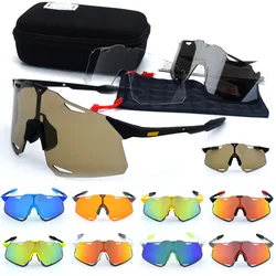 3 Lens Cycling Glasses Men Polarized Sports Bicycle Sunglasses Bike Glasses MTB Eyewear Goggles
