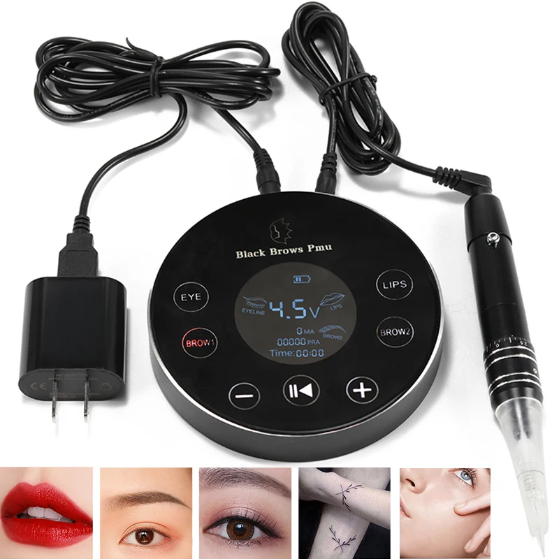 Professional Permanent Makeup Machine Tattoo Gun Eyebrow PMU Machine Pen For Up Eyebrows Eyeliner Lip Microblading Makeup Kit