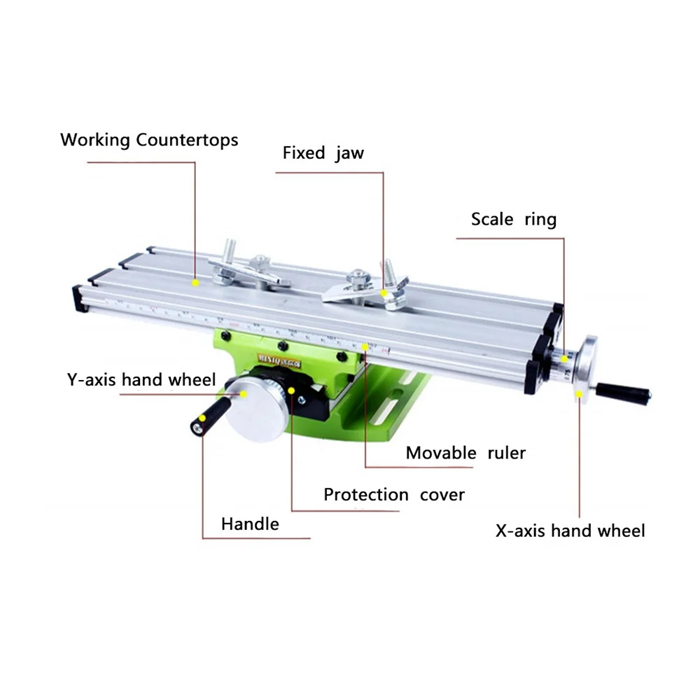 Мини Прецизионный многофункциональный Рабочий стол тиски приспособление сверлильный фрезерный станок X и ось Y Регулировка координатный стол