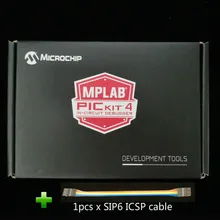1 шт. x PG164140 аппаратные дебюгеры PICKit 4 MPLAB PICKit4 с usb-кабелем и SIP6 ICSP кабелем