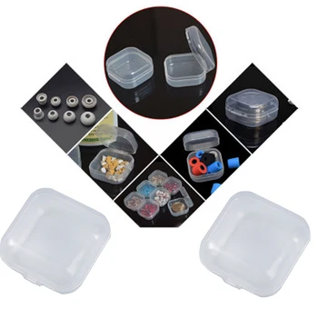 

10pcs Plastic Ear Plugs Jewelry storage Box Mini Transparent Plastic Box Bead Clear Organizer Gift small Case For Home Organizer