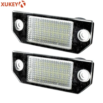 

2Pcs LED Number License Plate Light Tail Lamp For Ford Focus C-MAX MK2 03-08 Car Exterior Lighting Upgrade Xenon White 12V