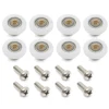 1set /8pcs Shower room pulley bathroom sliding glass door wheels nylon copper roller hanging round ► Photo 1/4