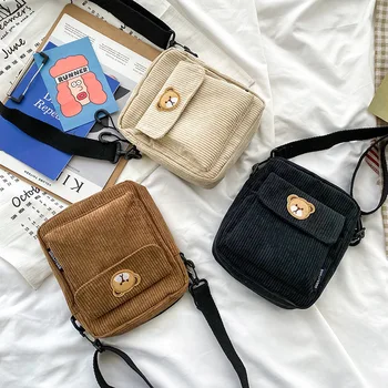 

Crossbody Bags for Women 2020 Fashion Small Messenger Bags Cartoon Embroidery Canvas Handbags Female Mini Casual Shoulder Bags