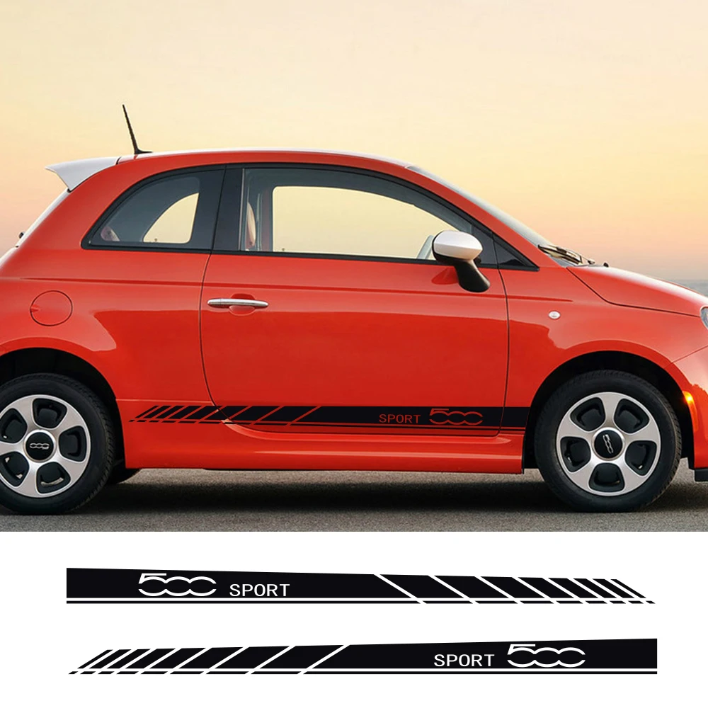 Abarth Fiat 500 595 Punto Spider Side Stripes Graphic Decal Sticker Livery Badge