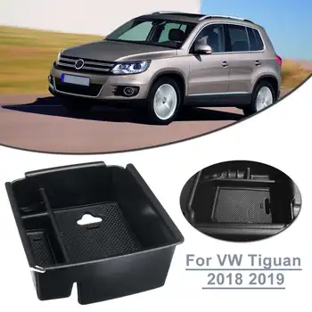 

Car Central Armrest Storage Box for VW Tiguan 2017 2018 2019 Console Arm Rest Tray Holder Case Pallet Container
