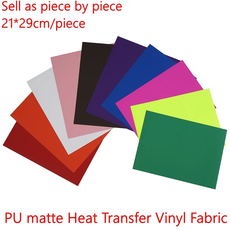 

PU matte Heat Transfer Vinyl Fabric Print ironing Scrapbooking Paper Vinyl Sticker for T-Shirt 21*29cm/piece TJ0389