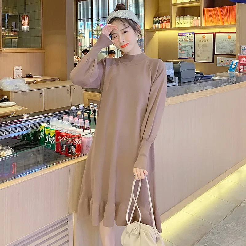 

Pregnant Women Sweater Winter Loose Style 2019 New Style Western Style Maternity Clothes Fall And Winter Clothes Dress Autumn Fa