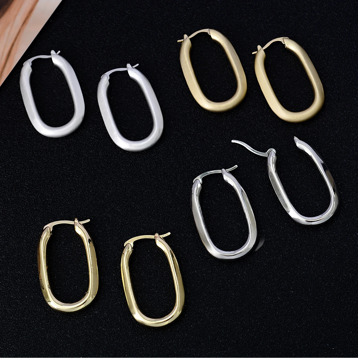 Small 8-16mm Gold on Sterling Silver Hoop Sleeper Earrings - Studio  Jewellery Australia
