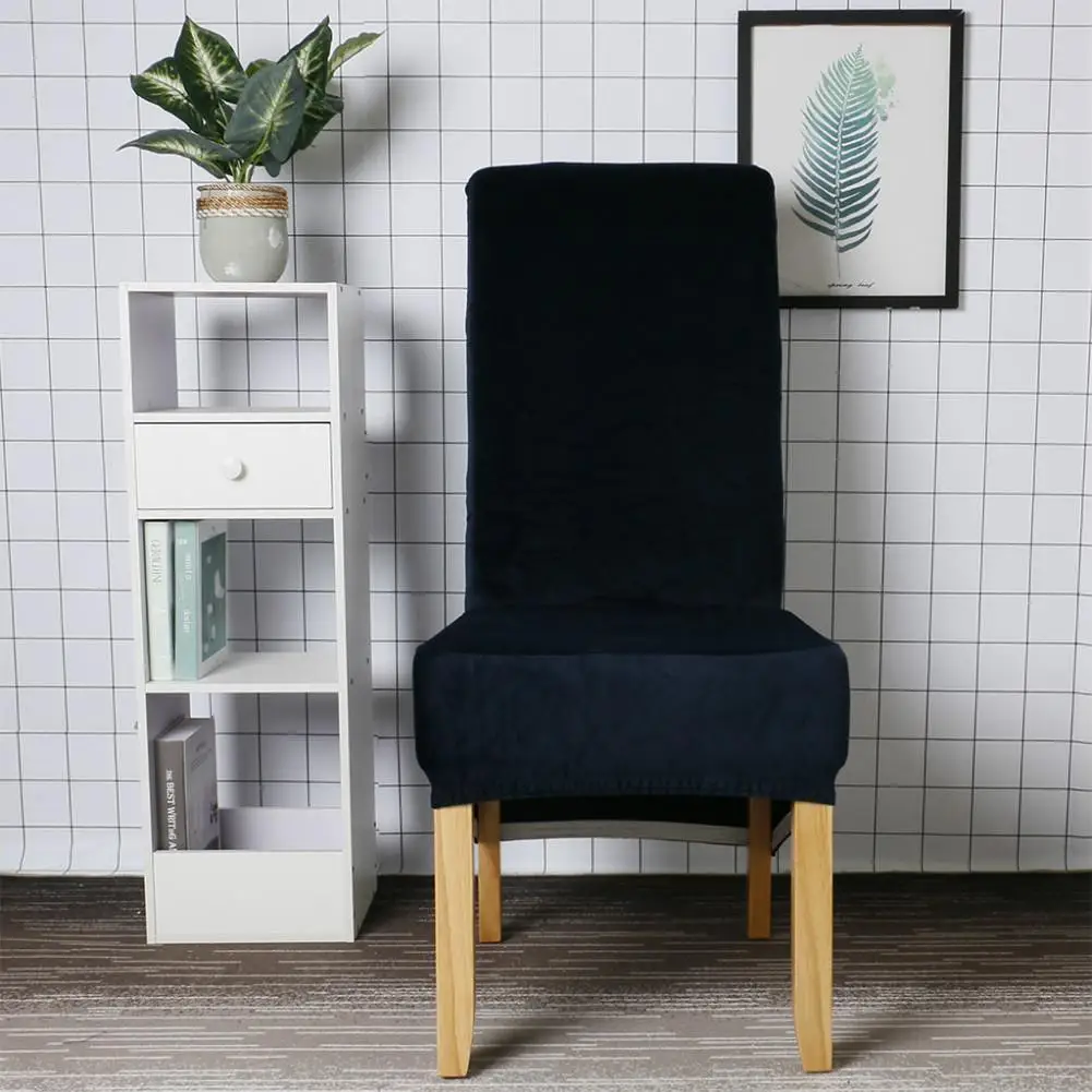 Чехлы на кресла стрейч бархат обеденный стул Slipcovers спандекс плюшевые эластичные чехлы на стул кухонный чехол для ресторана столовой
