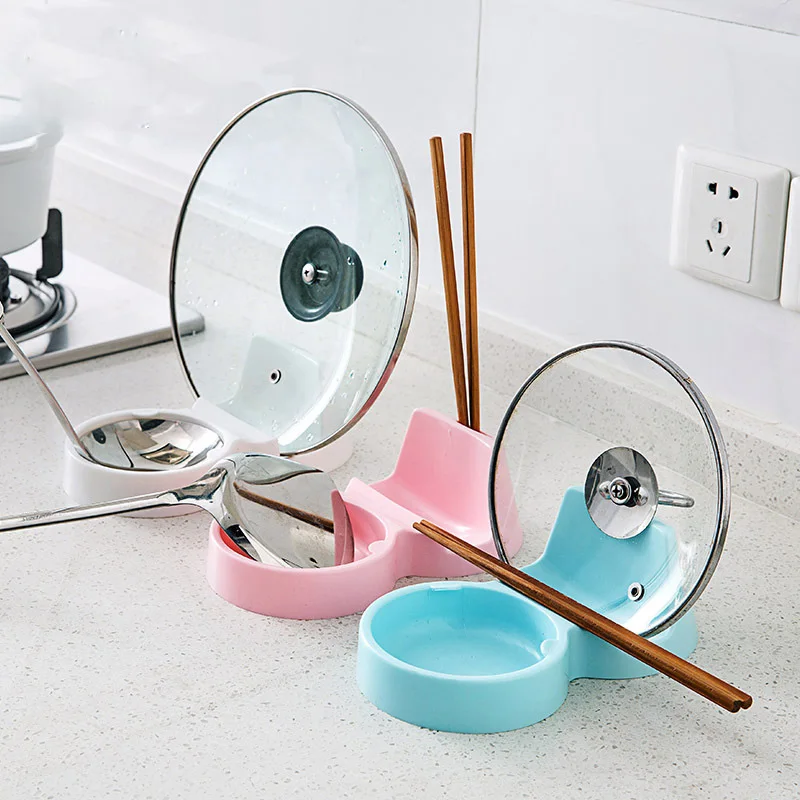 Mini Multifunctional Kitchen Cooking Pan Pot Cover Lid Stand Holder Practical