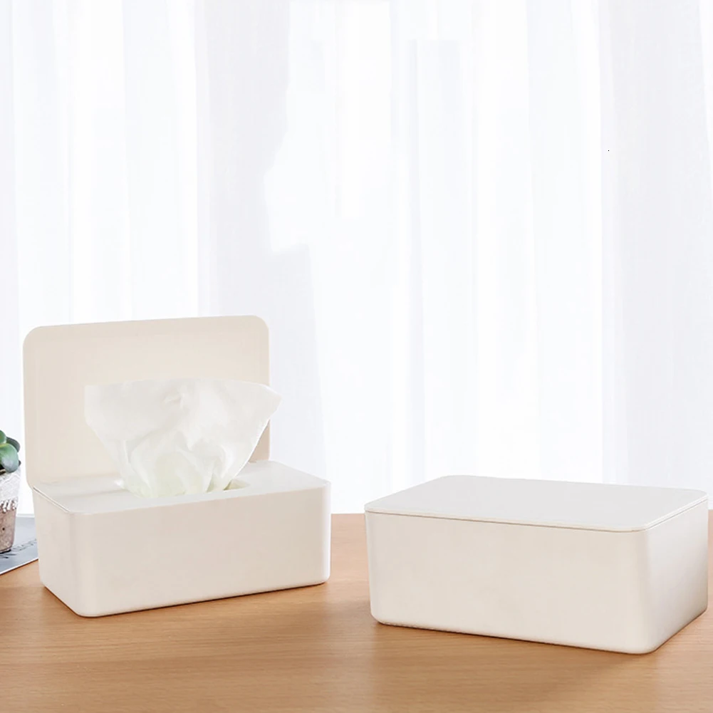 Wet Tissue Box Desktop Seal Baby Wipes Paper Storage Box Household Plastic Dust-proof With Lid Tissue Box For Home Office