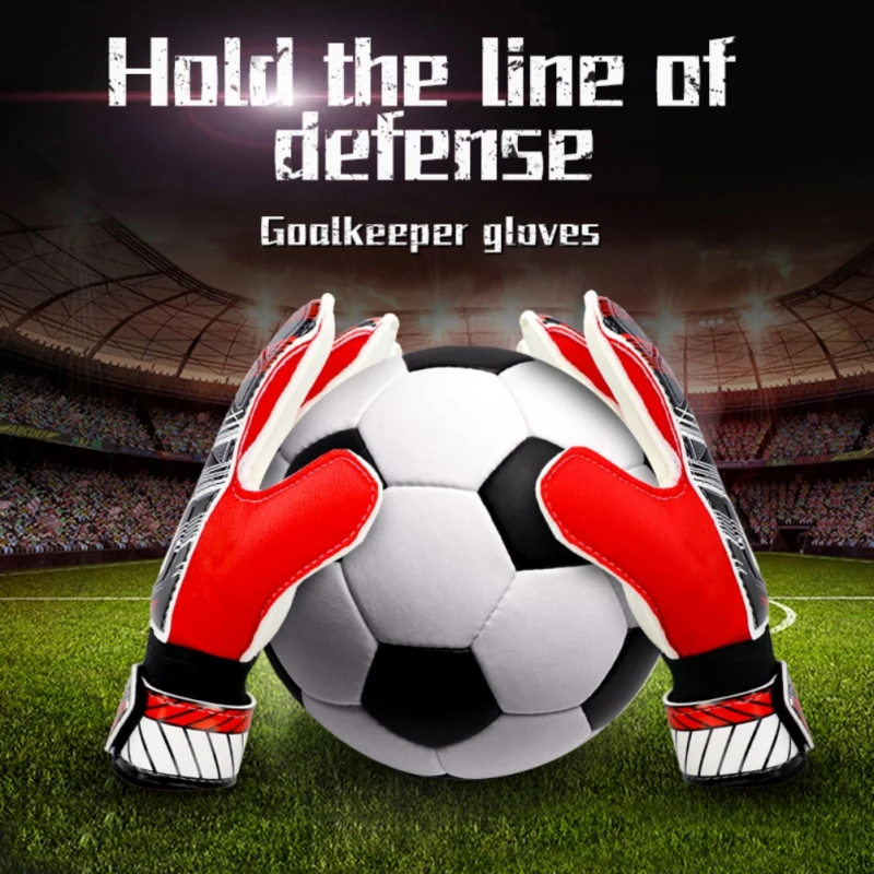 Kids Men's Soccer Gloves Professional Football Protection Keeper Adult Goalie Training Secure | Спорт и развлечения