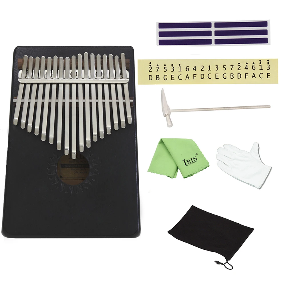 

Portable 17 Key Kalimba Mbira Pocket Thumb Piano Solid Mahogany Wood Musical Instrument Gift for Beginner Students