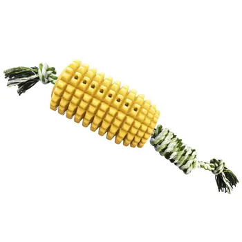 

Dog Bite-Resistant Toy TPR Corn Molar Stick with Rope Puppy Chew Bite Supplies