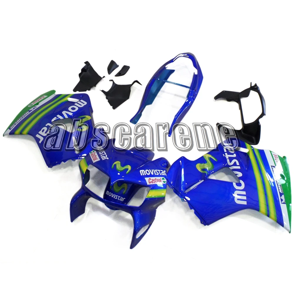 Полный мотоцикла Обтекатели для Honda VFR800 1998 1999 2000 2001 VFR800 98 99 00 01 ABS Пластик синий зеленый крышки панелей