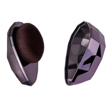 

Purple Diamond Cut Liquid Foundation Brush Fine Soft Fiber Buffering Blush Brush Wet Dry Bronzer Contour Makeup Brush With Cover