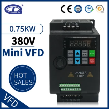 

380V 0.75KW Mini VFD Variable Frequency inverter dc to ac Converter for Motor Speed Control Frequency Inverter AC drive