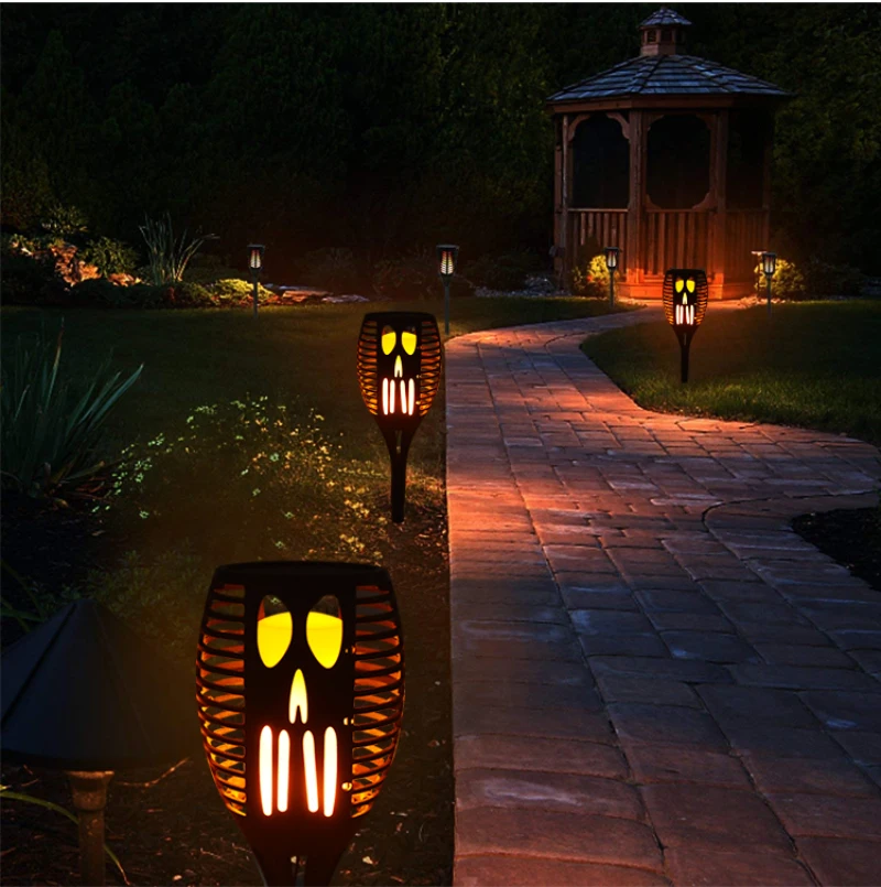 outdoor solar lanterns Outdoor Led Solar Lights Flickering Dancing Flame Torch Solar Lighting Waterproof Lamp For Garden Decoration Landscape Lawn decorative solar lights