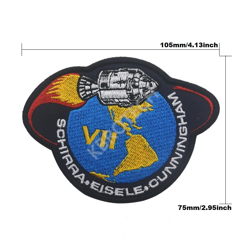 Apollo программа вышивка патч, вышитые патчи Военная Тактическая повязка на руку Наплечная Марка Вышивка для одежды