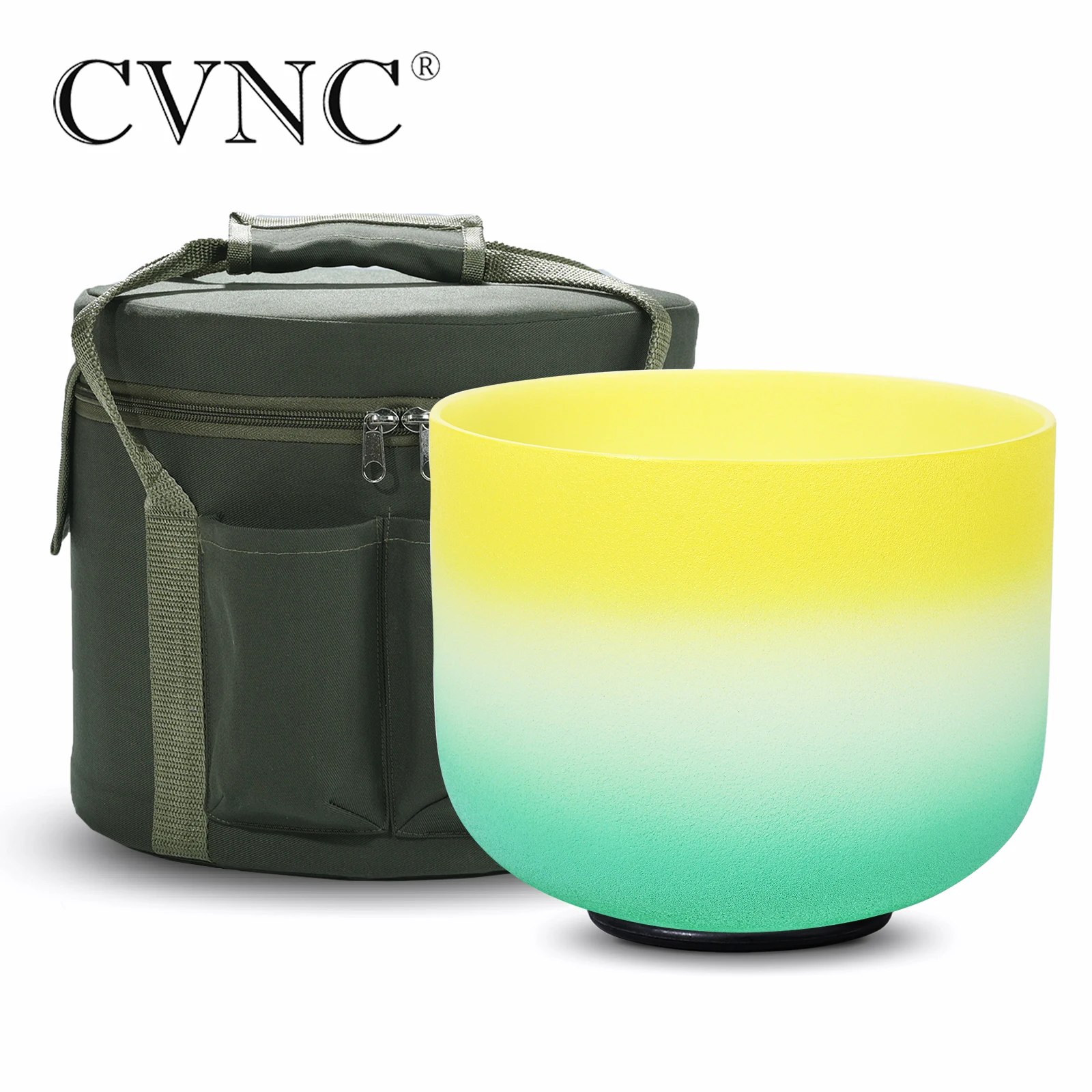 CVNC 8 Inch Candy Frosted Quartz Crystal Singing Bowl 432Hz/440Hz E