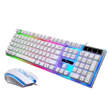 

Cool LED Backlit Usb Ergonomic Gaming Mechanical Keyboard Gamer Mouse Sets