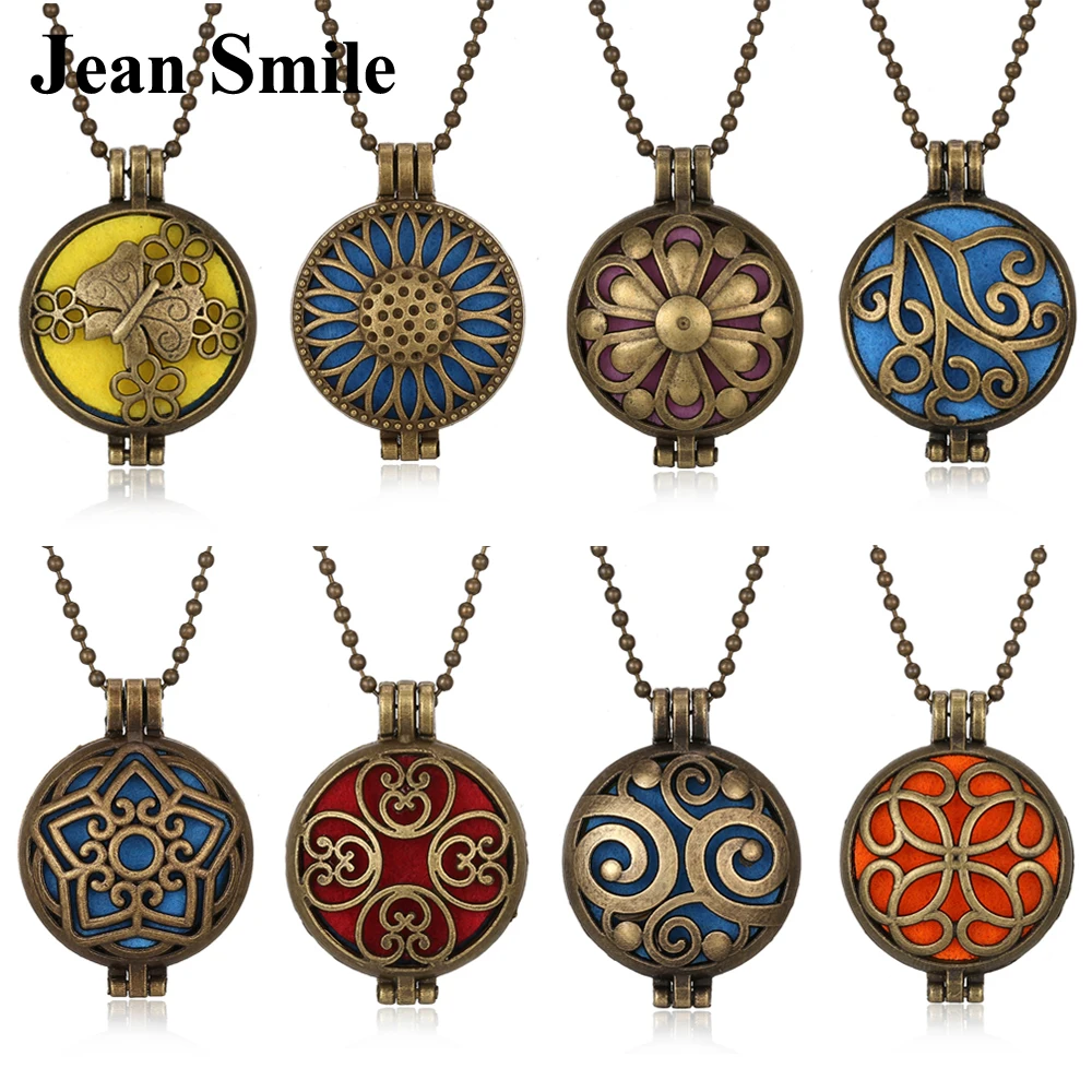 

New Aromatherapy Jewelry Diffuser Pendant Tree of Life Bronze Perfume Diffuser Necklace Open Locket Pendant Necklace for Women
