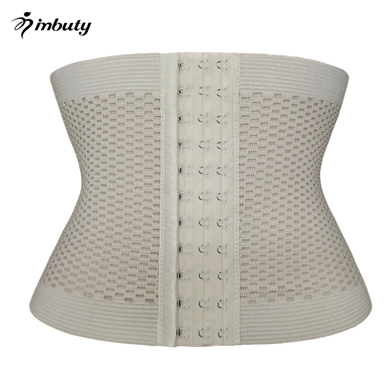 4 Rows Hooks Waist Trainers Steel boned Workout Corset Weight Loss Body Shaper Plus size Waist Cincher Girdles Belt