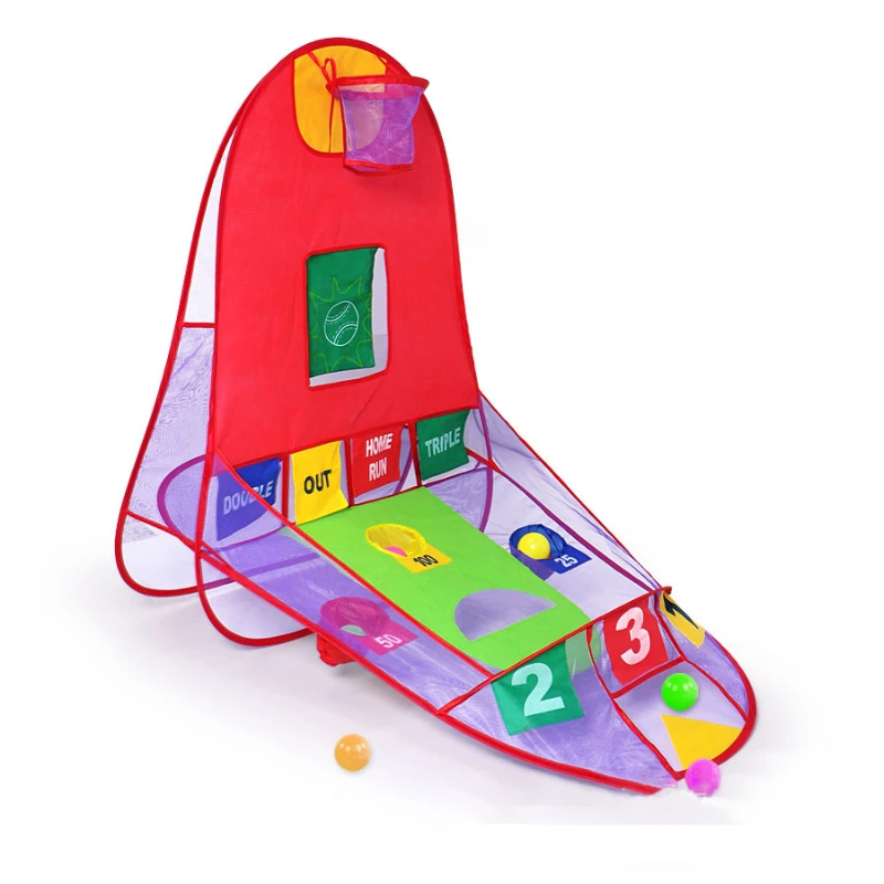 

Children'S Three-In-One Shooting Tent Game Tent House 0-3 Years Old Baby Toy Distribution Of 4 Marine Balls