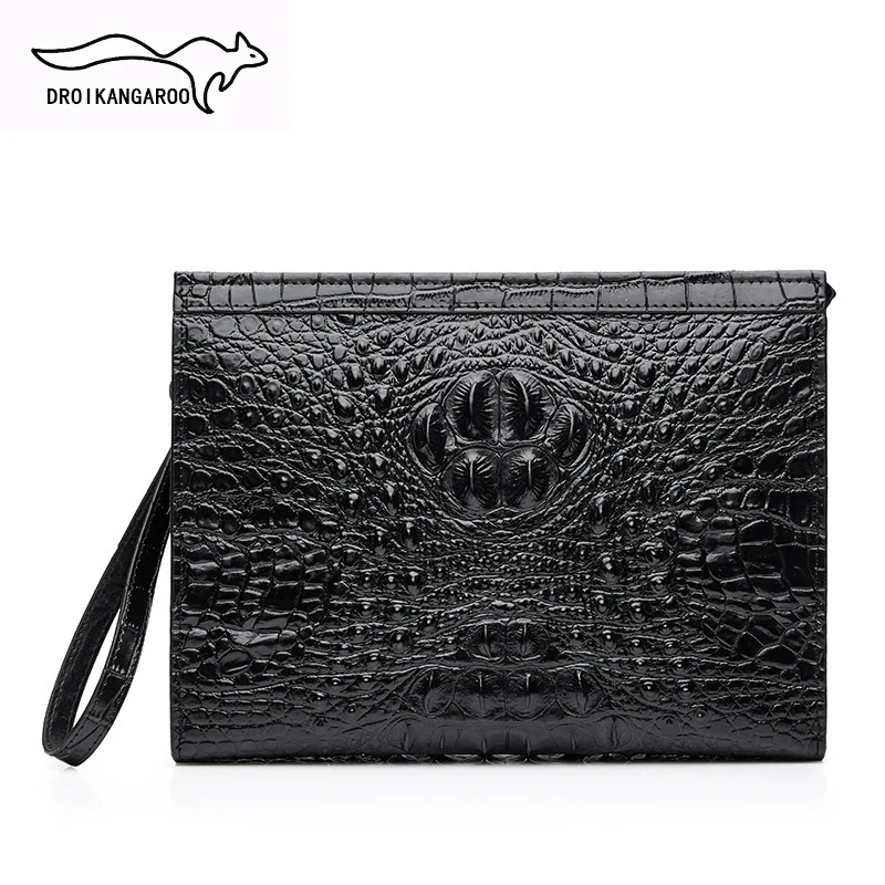 

New Style Crocodile Pattern Ultra-Moved Handbag Young MEN'S Business Take Clutch Bag Cool Wallet MEN'S Leather Bag a Generation