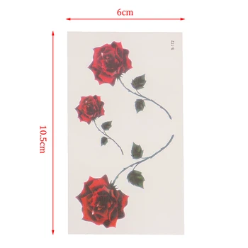 

Red Color Rose Tatoo Blossom Flower Waterproof Temporary Tattoo Sticker Tatoo Girls Tatto Women