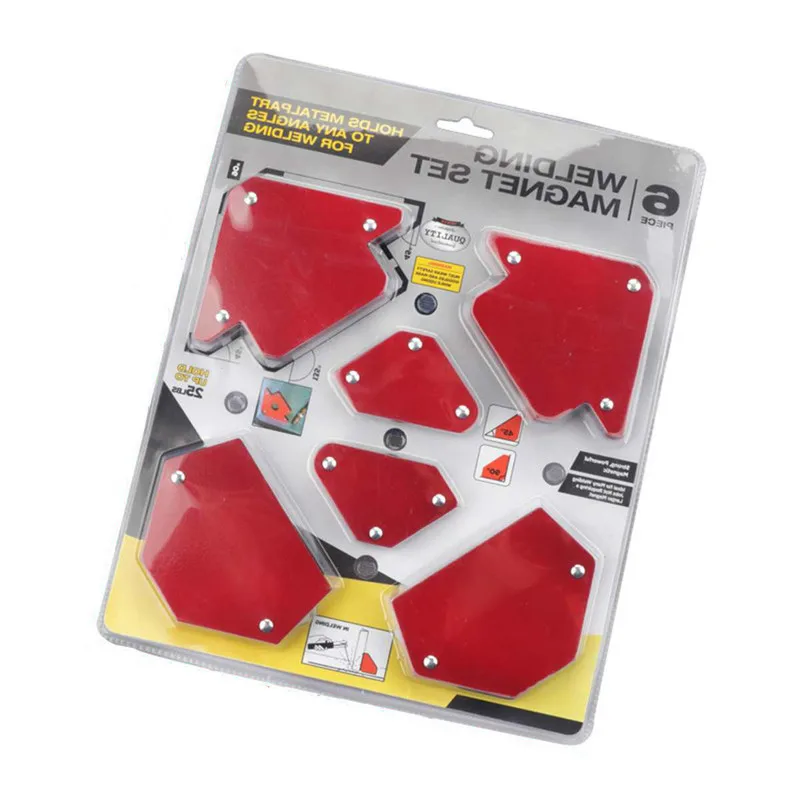 

Multi-angle Magnet Welding Holder Arrow Magnetic Clamp for Welding Magnet 2x 50lbs 2x 25lbs 2x 75lbs Mig Tools 6pcs/set