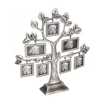 

New Arrive Family Tree Photo Frame European Style Family Tree Frame Display with 7 Hanging Picture Photo Frames