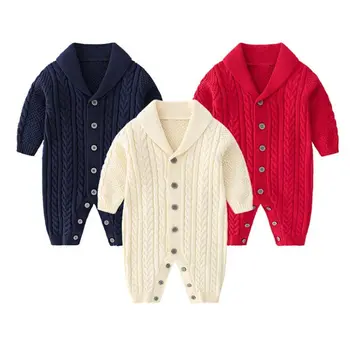

0-18 Months Newborn Baby Jumpsuit Boys Clothes Pure Cotton Autumn And Winter Casual Baby Romper 2020 Long-sleeved Jumpsuit