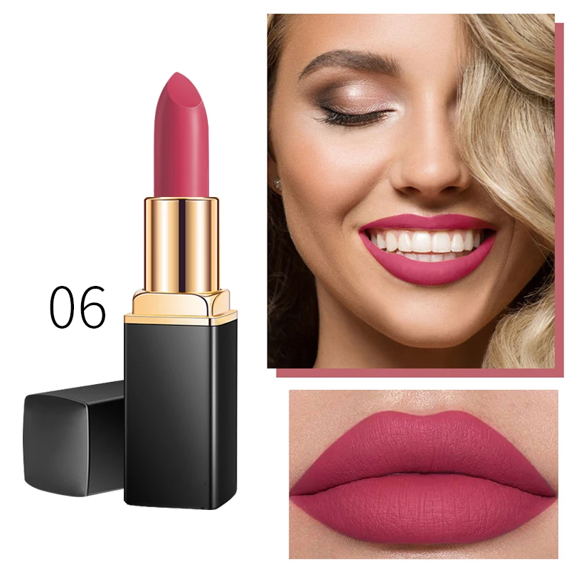 BLUETHIN помада матовая водостойкая Make Up Langdurige Губная помада 8 Kleuren Gemakkelijk Te Dragen Lippen Make mate lipst - Цвет: 06